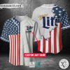 Miller Lite Your Name US Flag Baseball Jersey