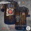 Miller Lite wood pattern Baseball Jersey