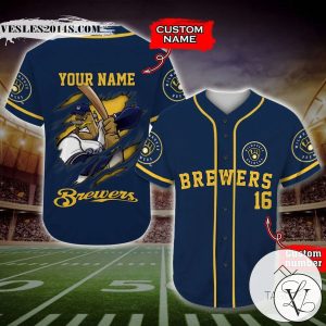 Milwaukee Brewers Baseball Jersey MLB Custom Name And Number