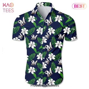 Milwaukee Brewers Hawaiian Shirt Tropical flower gift for fans