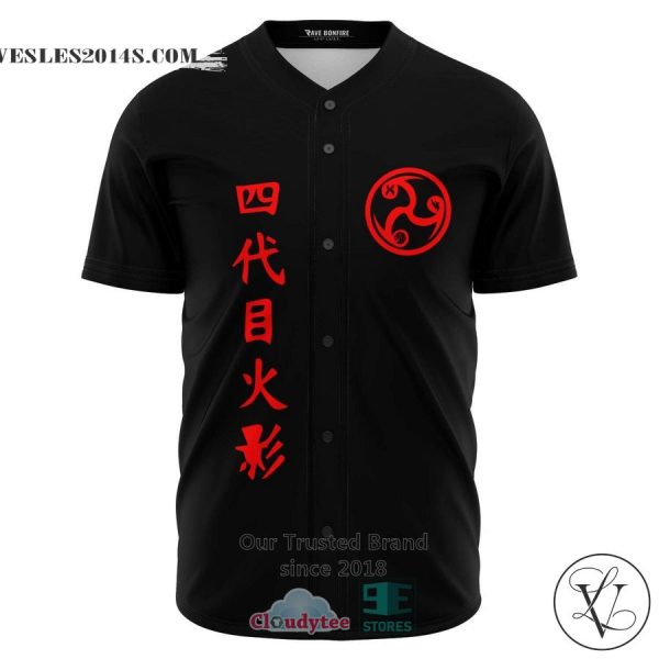 Minato Namikaze Clan black Baseball Jersey