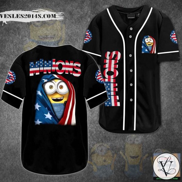 Minions American Flag Baseball Jersey Shirt