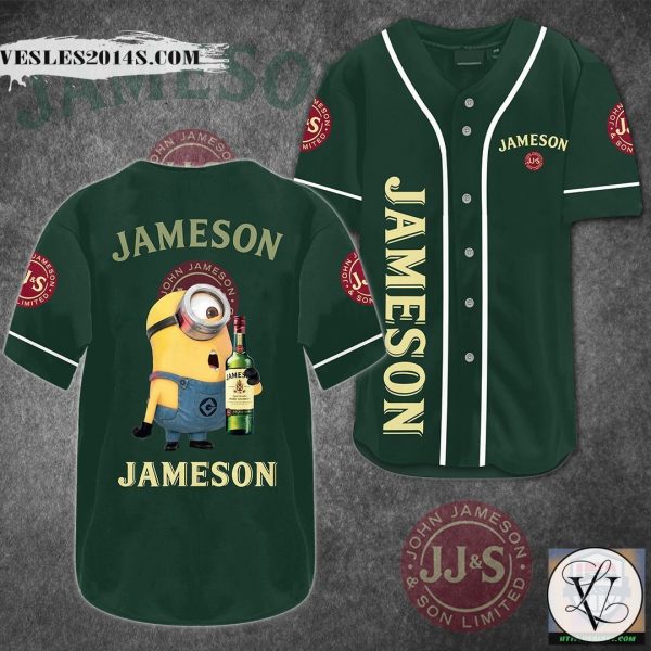 Minions And Jameson Irish Whisky Baseball Jersey Shirt