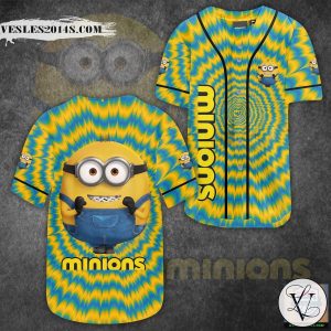 Minions Bob Tie Dye Baseball Jersey Shirt