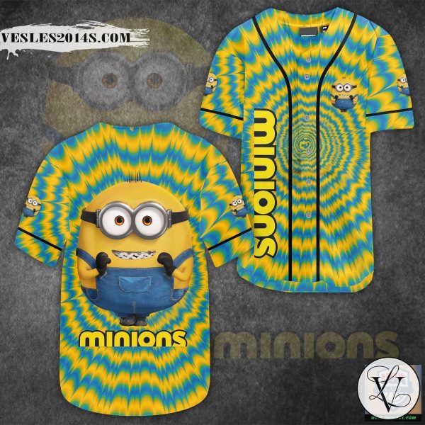 Minions Bob Tie Dye Baseball Jersey Shirt