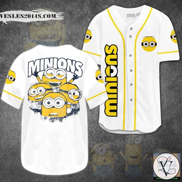 Minions Cartoon Baseball Jersey Shirt