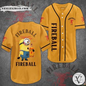 Minions Fireball Whisky Baseball Jersey Shirt
