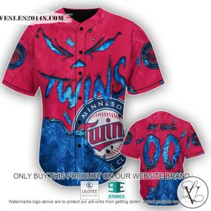 Minnesota Twins Blood Personalized Baseball Jersey