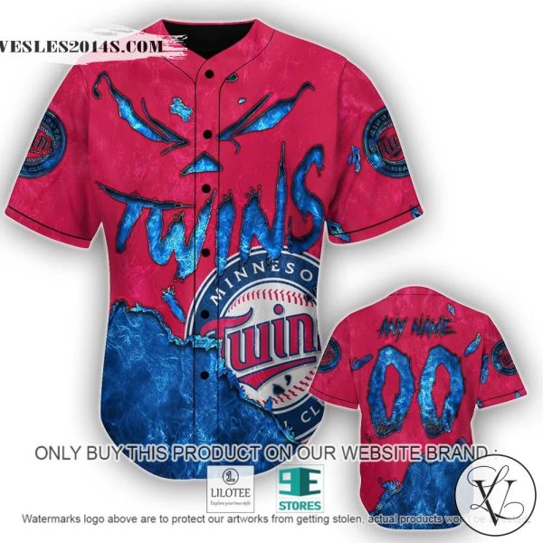 Minnesota Twins Blood Personalized Baseball Jersey