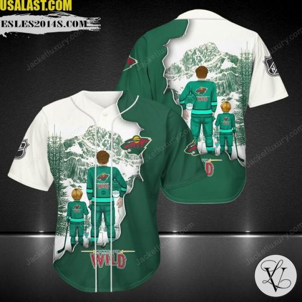 Minnesota Wild Father And Son Team Baseball Jersey Shirt
