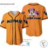 Minnie Mouse Cute Custom Name Baseball Jersey Shirt