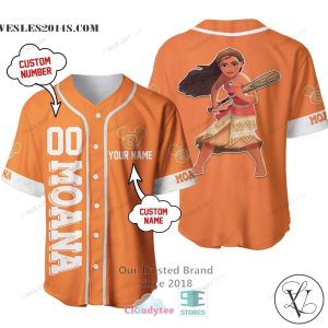 Moana Personalized Baseball Jersey Shirt