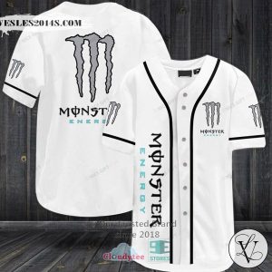 Monster Energy logo white Baseball Jersey