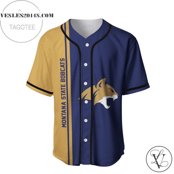 Montana State Bobcats Baseball Jersey Half Style – NCAA
