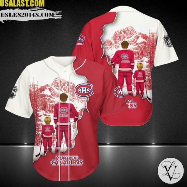 Montreal Canadiens Father And Son Team Baseball Jersey Shirt
