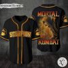 Mortal Kombat Team Scorpion Baseball Jersey Shirt