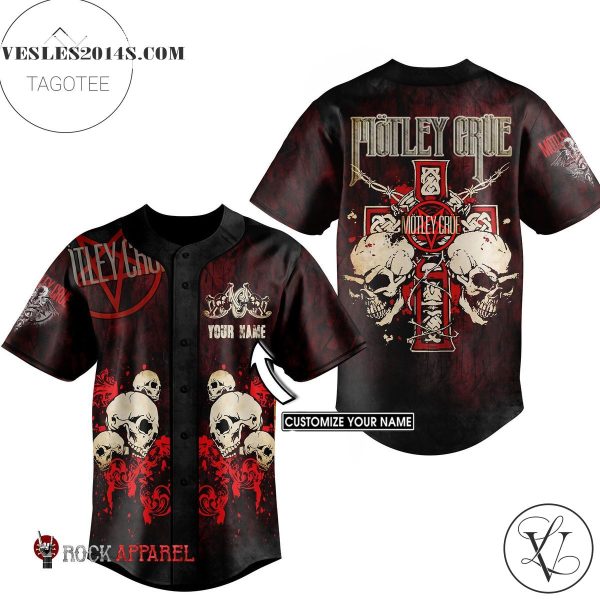 Motley Crue Baseball Jersey 3d All Over Printed
