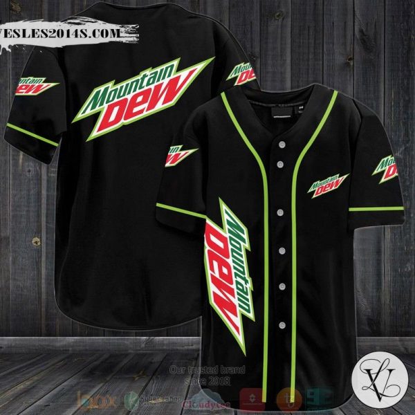 Mountain Dew black Baseball Jersey