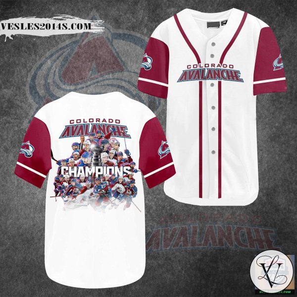 NHL Colorado Avalanche Champions Baseball Jersey Shirt