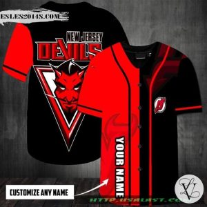 NHL New Jersey Devils Personalized Baseball Jersey Shirt