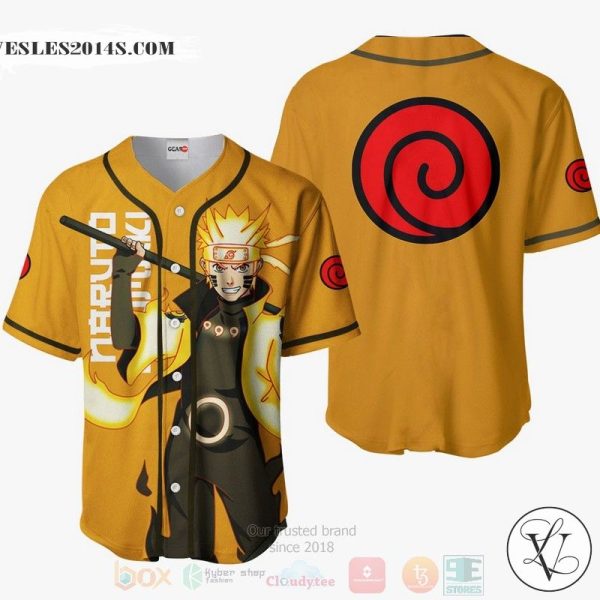 Naruto Uzumaki Bijuu Mode Naruto Anime Baseball Jersey