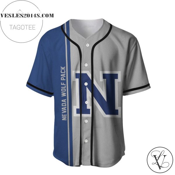 Nevada Wolf Pack Baseball Jersey Half Style – NCAA