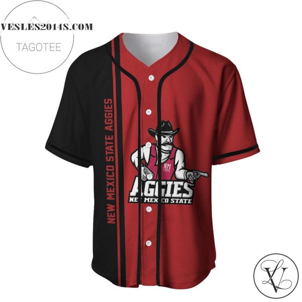 New Mexico State Aggies Baseball Jersey Half Style – NCAA