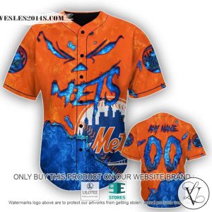 New York Mets Blood Personalized Baseball Jersey