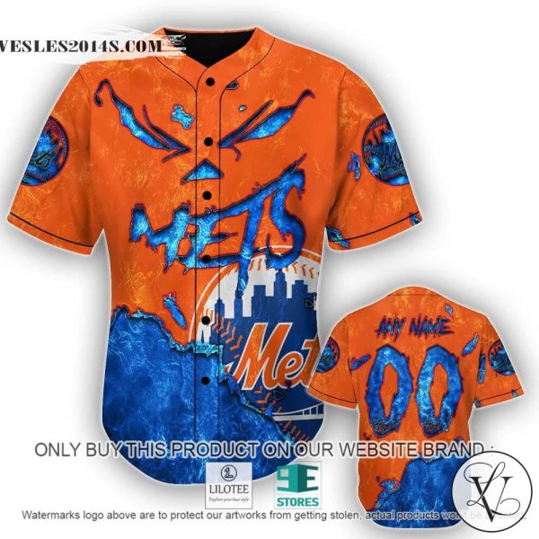 New York Mets Blood Personalized Baseball Jersey