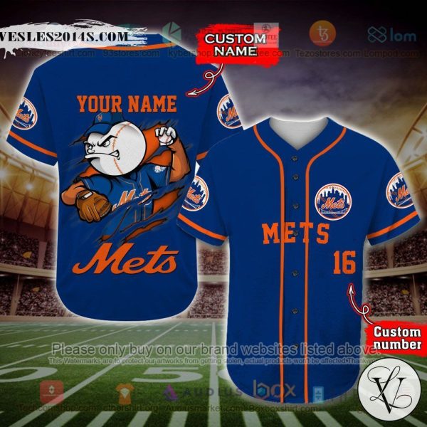 New York Mets MLB Custom Baseball Jersey