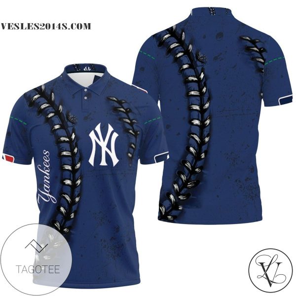 New York Yankees Baseball Sewing Pattern 3d Jersey All Over Print Polo Shirt