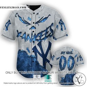 New York Yankees Blood Personalized Baseball Jersey