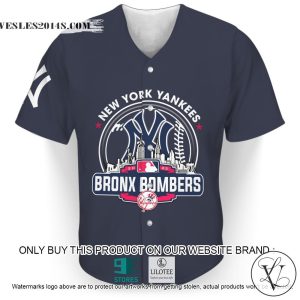 New York Yankees Bronx Bombers Navy Baseball Jersey