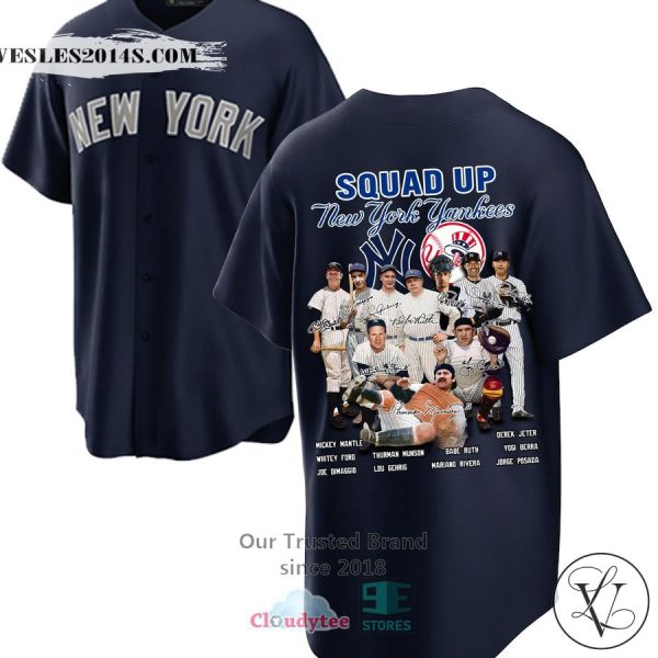 New York Yankees Squad Up Players Name Baseball Jersey
