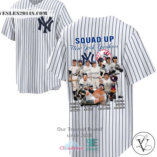 New York Yankees Squad Up striped Baseball Jersey