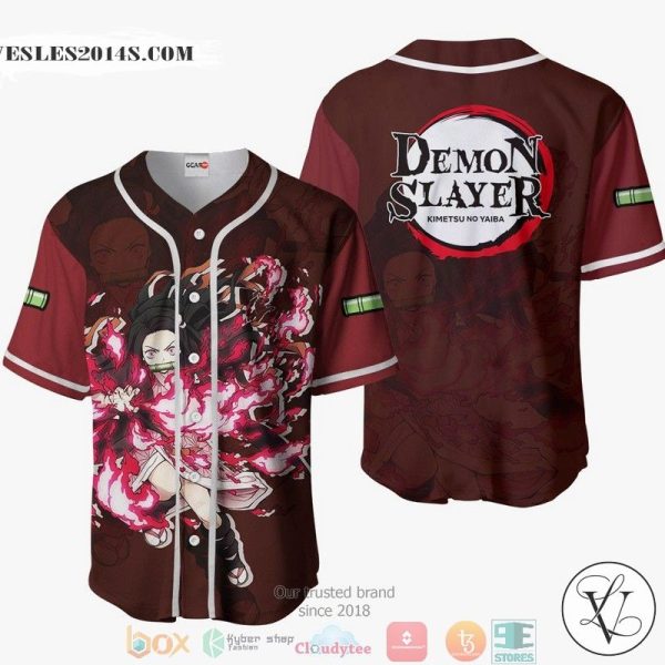 Nezuko Blood Demon Slayer Baseball Jersey Shirt