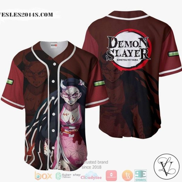 Nezuko Red Demon Slayer Baseball Jersey Shirt