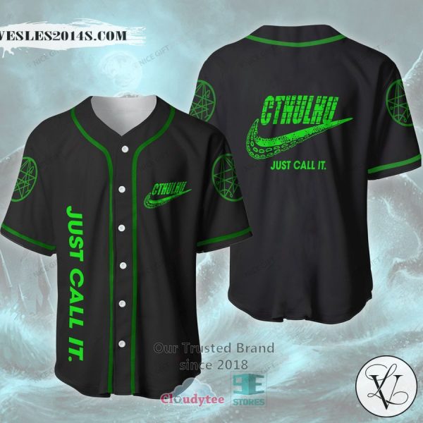 Nike Cthulhu Just Call It black Baseball Jersey