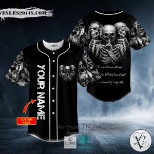 No I Don’t Hear S Skull Custom Baseball Jersey