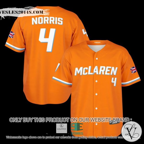 Norris McLaren 4 Orange Papaya Baseball Jersey