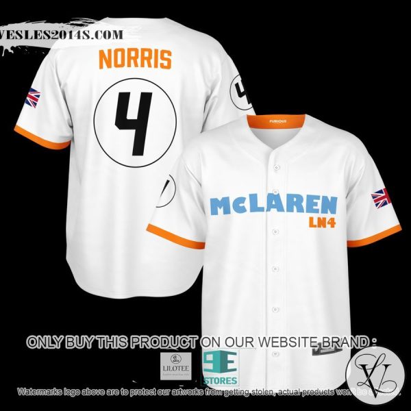Norris McLaren 4 White Baseball Jersey