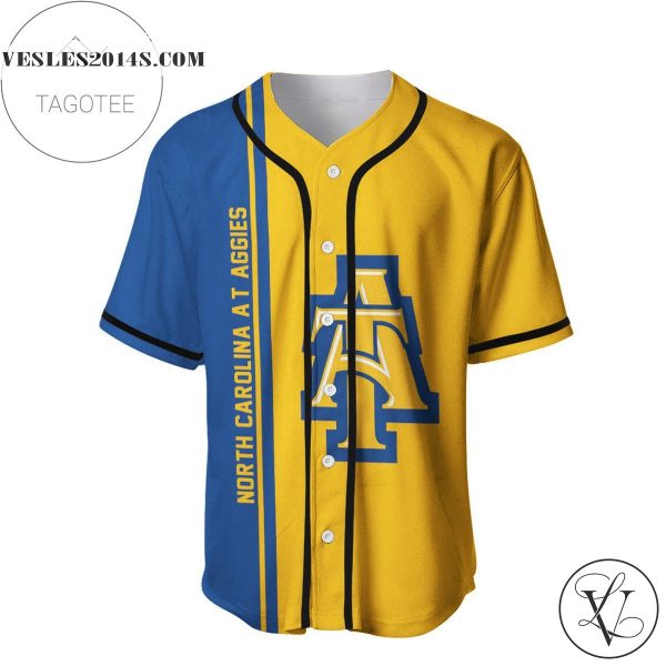 North Carolina A_T Aggies Baseball Jersey Half Style – NCAA