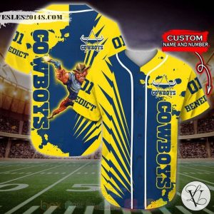 North Queensland Cowboys NRL Personalized Baseball Jersey