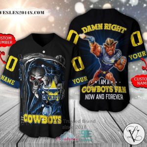 North Queensland Cowboys Skull Personalized Baseball Jersey Shirt