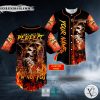 Not Be Perfect But Not You Flaming Metal Grim Reaper Skull Custom Baseball Jersey