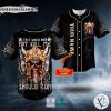 Not Kill Me Should Run Golden Helmet Viking Skull Custom Baseball Jersey
