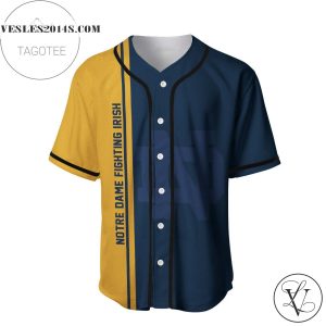 Notre Dame Fighting Irish Baseball Jersey Half Style – NCAA