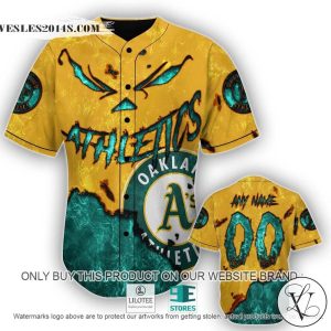 Oakland Athletics Blood Personalized Baseball Jersey