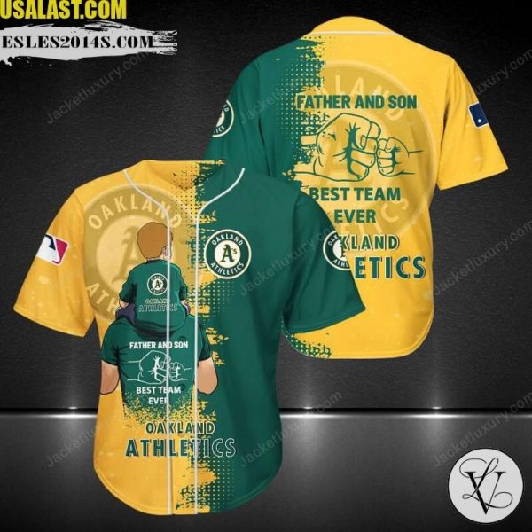 Oakland Athletics Father And Son Team Baseball Jersey Shirt