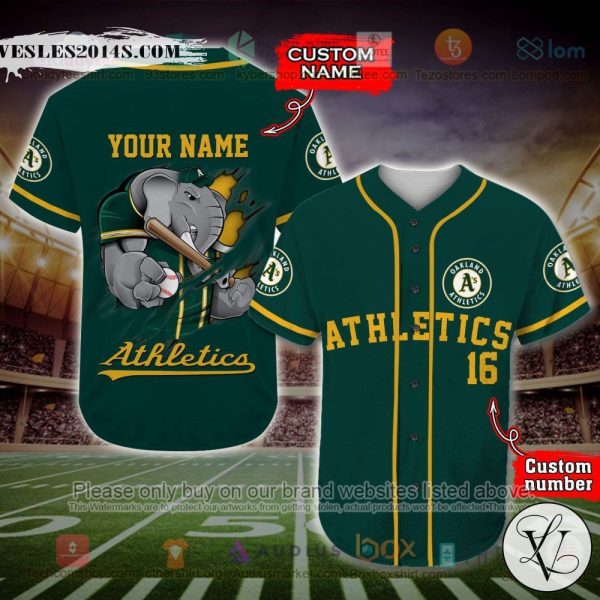 Oakland Athletics MLB Custom Baseball Jersey